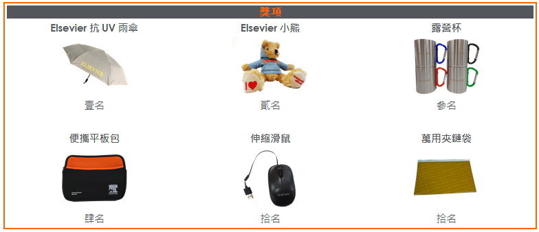 scopus有獎徵答獎品